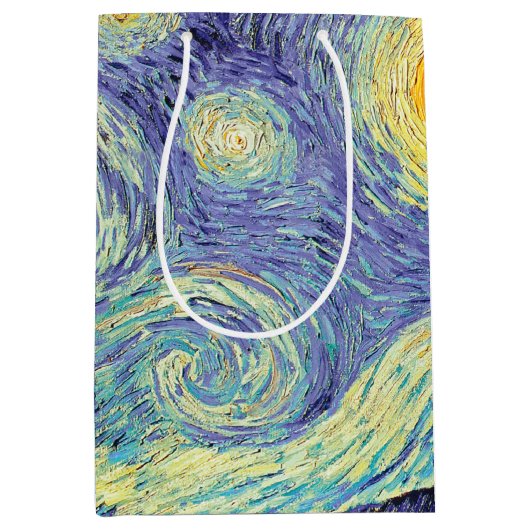 Vincent Van Gogh De Sterrennacht Medium Cadeauzakje (Voorkant)