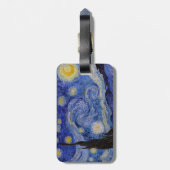Vincent Van Gogh - de Sterrennacht met QR-code Bagagelabel (Achterkant verticaal)