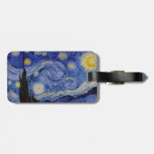 Vincent Van Gogh - de Sterrennacht met QR-code Bagagelabel (Achterkant horizontaal)