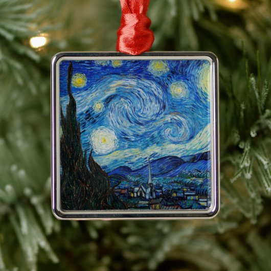 Vincent Van Gogh De Sterrennacht Metalen Ornament (Boom)
