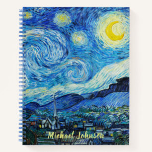 Vincent van Gogh, De Sterrennacht Monogram Notitieboek
