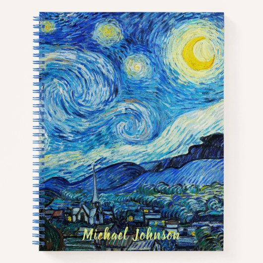 Vincent van Gogh, De Sterrennacht Monogram Notitieboek (Voorkant)