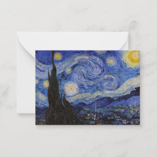Vincent Van Gogh - De sterrennacht Notitiekaartje