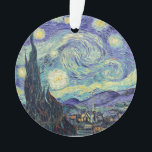Vincent Van Gogh De Sterrennacht Ornament<br><div class="desc">Vincent Van Gogh de Sterrennacht. Dit is een oud meesterwerk van de nederlandse hoofdschilder Vincent Van Gogh was een nederlandse post-impressionistische schilder. Dit afbeelding is openbaar.</div>