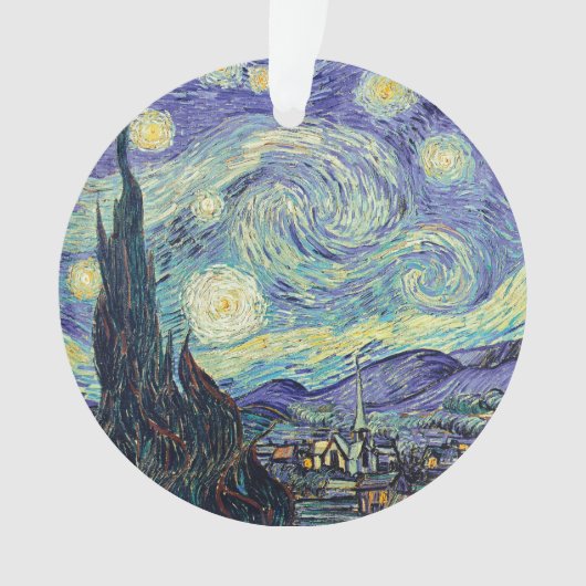 Vincent Van Gogh De Sterrennacht Ornament (voorkant)