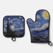Vincent Van Gogh - De sterrennacht Ovenwant & Pannenlap Set (Voorkant)