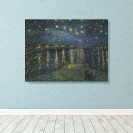 Vincent van Gogh, De Sterrennacht over de Rhône Canvas Afdruk