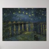 Vincent van Gogh, De Sterrennacht over de Rhône Poster (Voorkant)