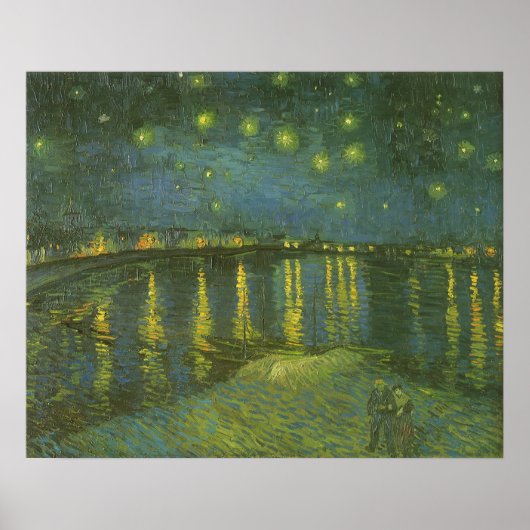 Vincent van Gogh - De sterrennacht over de Rhône Poster (Voorkant)