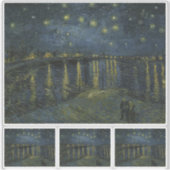 Vincent van Gogh, De Sterrennacht over de Rhône Sticker (Voorkant)