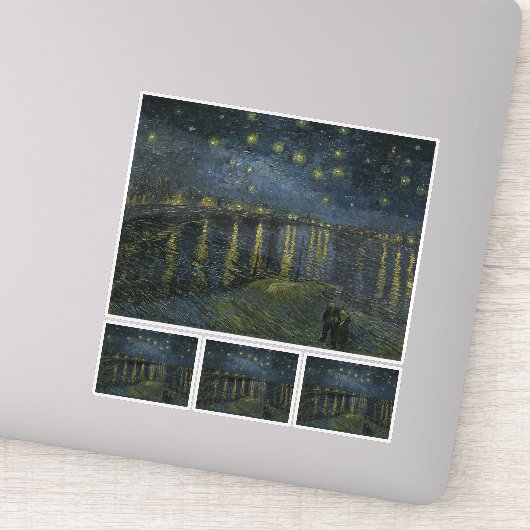 Vincent van Gogh, De Sterrennacht over de Rhône Sticker (Detail)