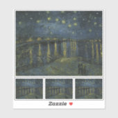 Vincent van Gogh, De Sterrennacht over de Rhône Sticker (Vel)