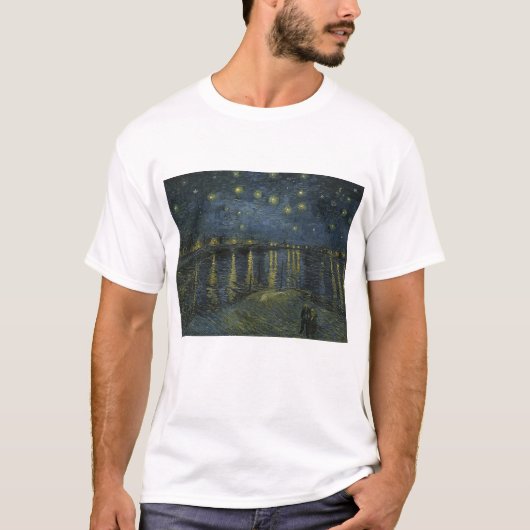 Vincent van Gogh, De Sterrennacht over de Rhône T-shirt (Voorkant)