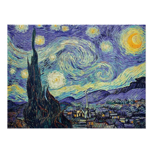 Vincent Van Gogh De Sterrennacht Perfect Poster (Voorkant)