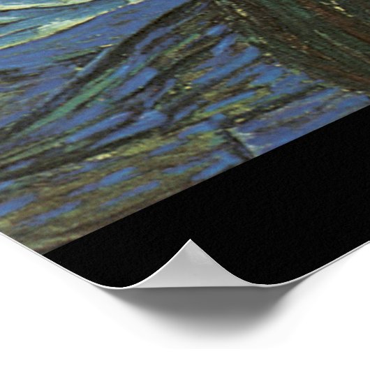 Vincent Van Gogh - de Sterrennacht Poster (Hoek)