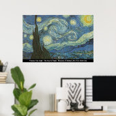 Vincent Van Gogh - de Sterrennacht Poster (Thuiskantoor)