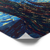 Vincent Van Gogh, de Sterrennacht Poster (Hoek)