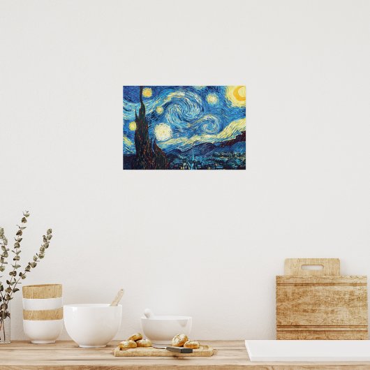 Vincent Van Gogh, de Sterrennacht Poster (Keuken)