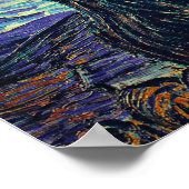 Vincent Van Gogh De Sterrennacht Poster (Hoek)