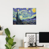 Vincent Van Gogh De Sterrennacht Poster (Thuiskantoor)
