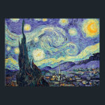 Vincent Van Gogh De Sterrennacht Poster<br><div class="desc">Vincent van Gogh de Sterrennacht. Dit is een oud meesterwerk van de Nederlandse meesterschilder Vincent Van Gogh was een Nederlandse post-impressionistische schilder. Nachtlandschap. Op de voorgrond staat een boom. De stad ligt in het midden. Bergen op de achtergrond. Er is een maan aan de hemel. sterren en wolken. Dit afbeelding...</div>