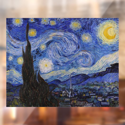 Vincent Van Gogh - De sterrennacht Raamsticker (Vel 2)