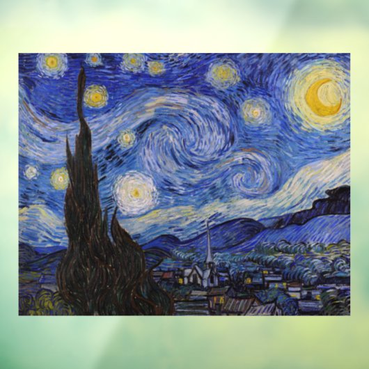 Vincent Van Gogh - De sterrennacht Raamsticker (Vel 3)