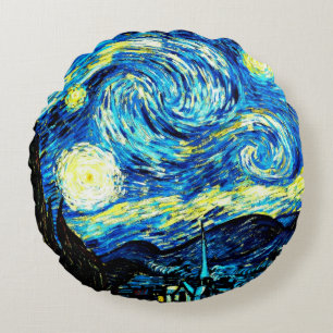 Vincent van Gogh - De sterrennacht Rond Kussen