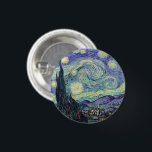 Vincent Van Gogh De Sterrennacht Ronde Button 3,2 Cm<br><div class="desc">Vincent Van Gogh de Sterrennacht. Dit is een oud meesterwerk van de nederlandse hoofdschilder Vincent Van Gogh was een nederlandse post-impressionistische schilder. Dit afbeelding is openbaar.</div>
