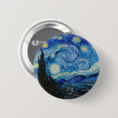 Vincent Van Gogh De Sterrennacht Ronde Button 5,7 Cm (Voorkant /achterkant)
