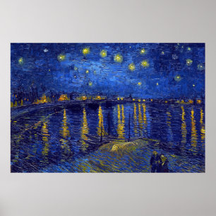 Vincent Van Gogh, De sterrennacht-schilderij Poster