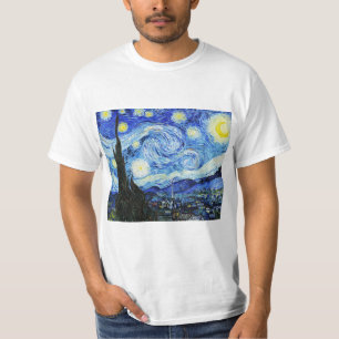Vincent Van Gogh, De sterrennacht-schilderij T-shirt