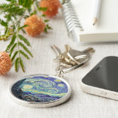 Vincent Van Gogh/ De Sterrennacht Sleutelhanger (Zijkant)