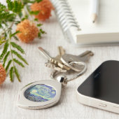 Vincent Van Gogh De Sterrennacht Sleutelhanger (Zijkant)