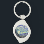 Vincent Van Gogh De Sterrennacht Sleutelhanger<br><div class="desc">Vincent Van Gogh de Sterrennacht. Dit is een oud meesterwerk van de nederlandse hoofdschilder Vincent Van Gogh was een nederlandse post-impressionistische schilder. Dit afbeelding is openbaar.</div>