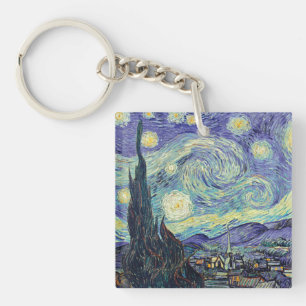 Vincent Van Gogh De Sterrennacht Sleutelhanger