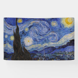 Vincent Van Gogh - De sterrennacht Spandoek