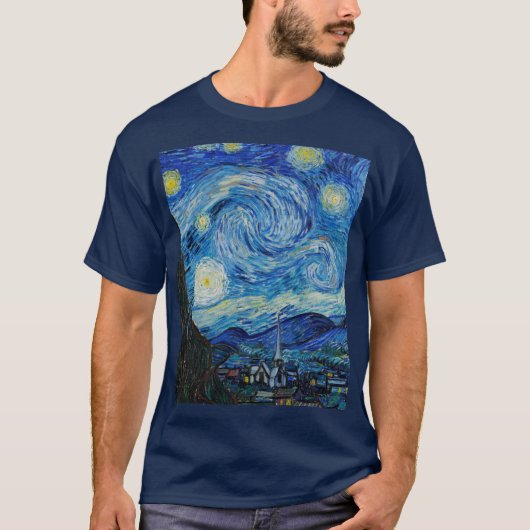 Vincent Van Gogh De Sterrennacht T-shirt (Voorkant)