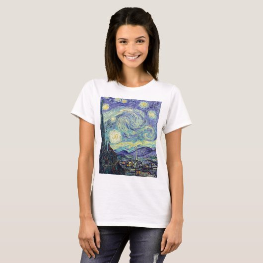 Vincent Van Gogh De Sterrennacht T-shirt (Voorkant volledig)