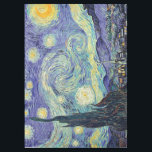 Vincent Van Gogh. De Sterrennacht Tafelkleed<br><div class="desc">Vincent Van Gogh de Sterrennacht. Dit is een oud meesterwerk van de nederlandse hoofdschilder Vincent Van Gogh was een nederlandse post-impressionistische schilder. Dit afbeelding is openbaar.</div>