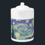 Vincent Van Gogh/ De Sterrennacht Theepot<br><div class="desc">Vincent van Gogh de Sterrennacht. Dit is een oud meesterwerk van de Nederlandse meesterschilder Vincent Van Gogh was een Nederlandse post-impressionistische schilder. Nachtlandschap. Op de voorgrond staat een boom. De stad ligt in het midden. Bergen op de achtergrond. Er is een maan aan de hemel. sterren en wolken. Dit afbeelding...</div>