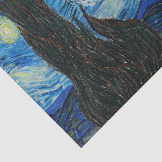 Vincent Van Gogh De Sterrennacht Tissuepapier (Detail)
