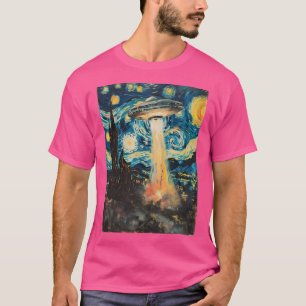 Vincent van Gogh - De Sterrennacht UFO Invasie A T-shirt