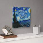 Vincent Van Gogh De Sterrennacht Vierkante Klok<br><div class="desc">Vincent van Gogh is de Sterrennacht</div>