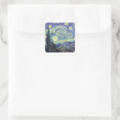 Vincent Van Gogh De Sterrennacht Vierkante Sticker (Tas)
