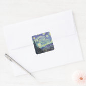 Vincent Van Gogh De Sterrennacht Vierkante Sticker (Envelop)