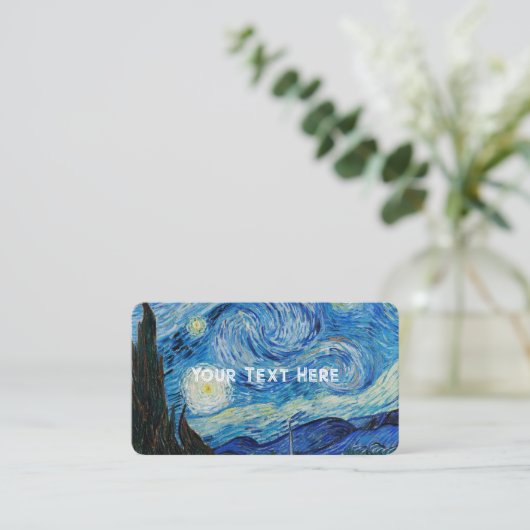 Vincent Van Gogh De Sterrennacht Visitekaartje (Staand voorkant)