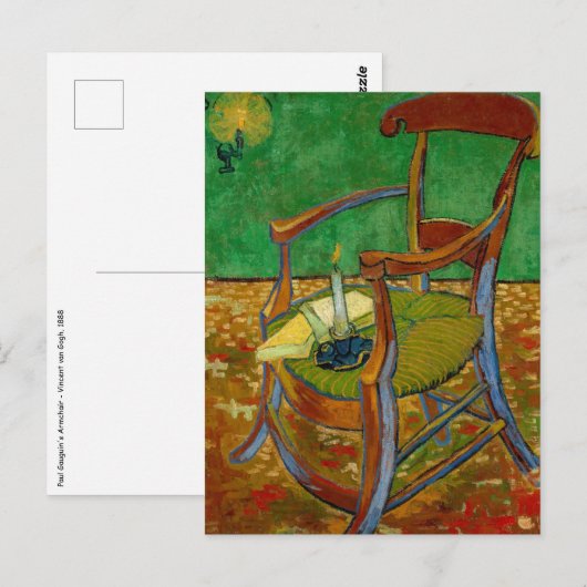 Vincent van Gogh - De stoel van Paul Gauguin Briefkaart (Voorkant / Achterkant)