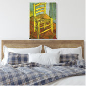Vincent van Gogh - De stoel van Vincent met zijn p Canvas Afdruk (Insitu (Slaapkamer))