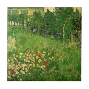 Vincent van Gogh - De tuin van Daubigny Tegeltje